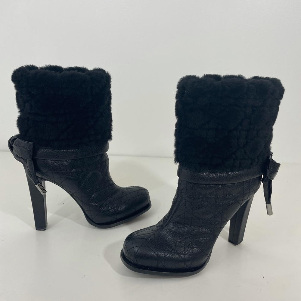 Dior Leather Snow Boots In Black - Picture 3 of 14